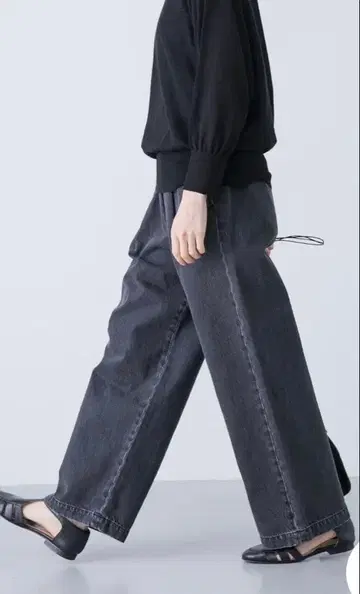 페이드 데님 이지 팬츠