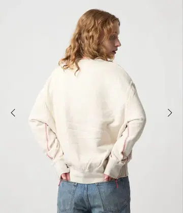 [ 6 (ROKU) > 코튼 컬러 스티치 크루넥 풀오버