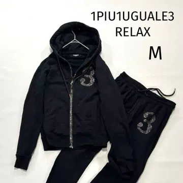 1PIU1UGUALE3 RELAX 저리 셋업 후드티 블랙 M