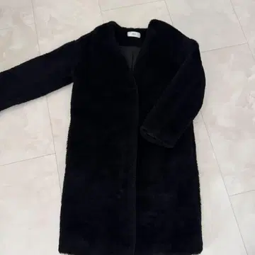 AZUL by MOUSSY 블랙 롱 플리스 자켓