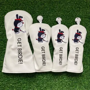 [새상품] 4세트 도라에몽 골프클럽헤드커버 1+FW+UT+UT 화이트