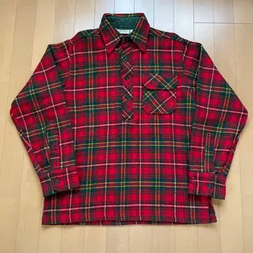70s 80s 미국산 L.L.Bean 풀오버 울 체크 셔츠