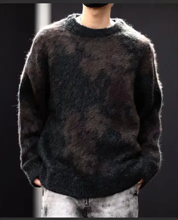 [ CLEL ] 모헤어 블렌드 샤기 디자인 니트