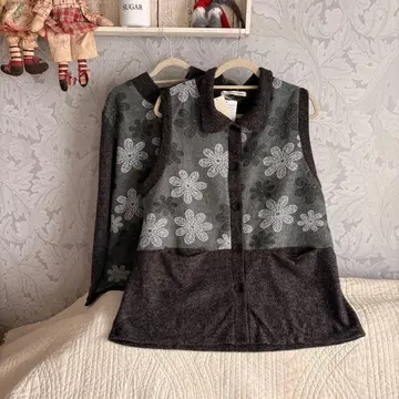 새상품*빅 사이즈 내추럴 LL*니트 튜닉&베스트 앙상블 귀여움