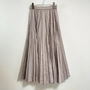 오드리앤존와드 롱 플리츠 스커트 S 핑크 베이지