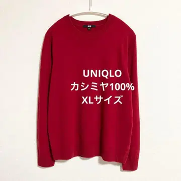유니클로 캐시미어 크루넥 스웨터 레드 XL