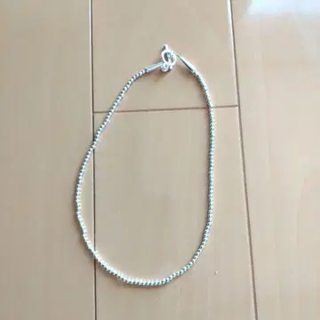 심플 실버 비즈 체인 목걸이