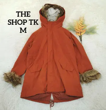 더 샵 티케이 여성용 모즈 코트 (M) 인조 모피 라이너 부착 코트