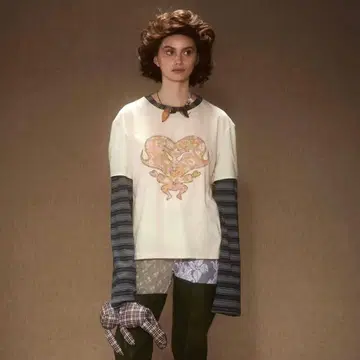 garbage core 롱 T 디자이너