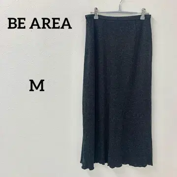 BE AREA 롱 니트 스커트 블랙