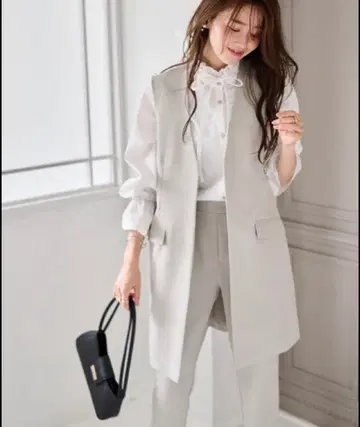 RANAN 2종 세트 노카라 롱베스트 셋업 졸업식 입학식