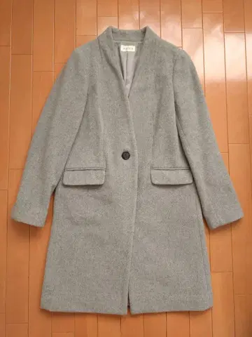 새상품급 PLST 그레이 울 롱 코트 S