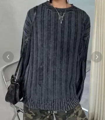 XU 엑스유 데미지 니트