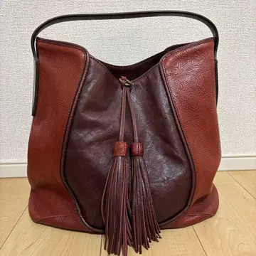 genten 가죽 태슬 토트백