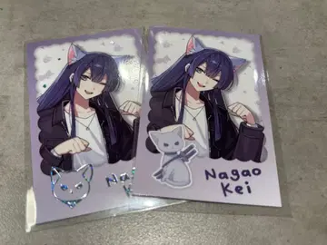 완냥days 폴라로이드풍 카드 나가오 케이 노멀 레어 세트 2점 세트