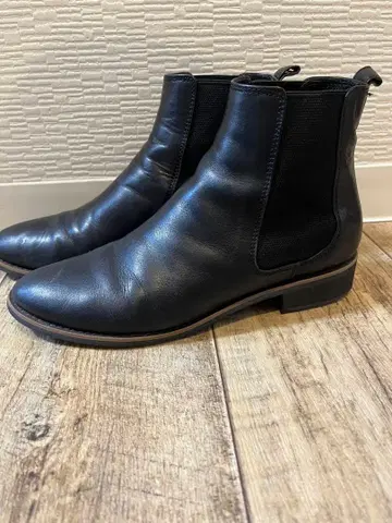 블랙 사이드 고어 부츠 가죽