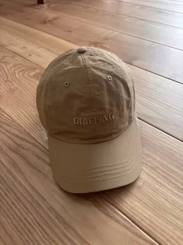 나일론 자수 캡 베이지