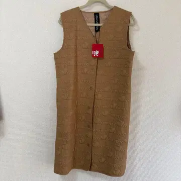 리사 라슨 마이키 퀼팅 베스트 (카멜) [택 포함 새상품]