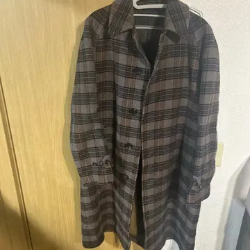 UNITED ARROWS 체크 무늬 롱 코트