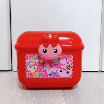 헤이세이 레트로 홋페짱 손잡이 달린 수납 박스 빨간색