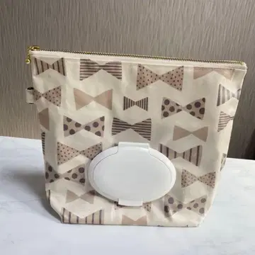 재판매 기저귀 & 물티슈 일체형 파우치 리본 무늬