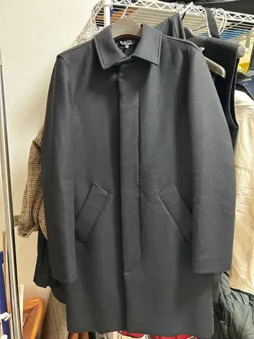 A.P.C. 블랙 스텐카라 코트 XS