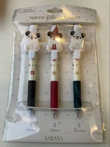 릴린린 볼펜 3개 세트 디즈니 크리스마스 2025