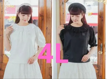 아오키 미사코 니나스 시마무라 콜라보 블라우스 2색 세트 4L