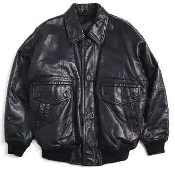 빈티지 80s 90s 양가죽 라무 A2 가죽 플라이트 자켓