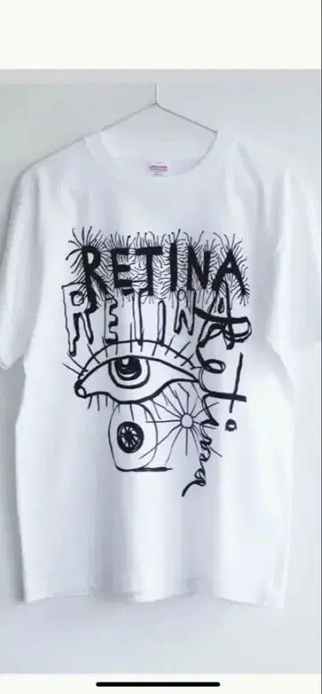 [ 오타케 신로 전시 망막 ] T셔츠 [ 화이트 눈알 ]
