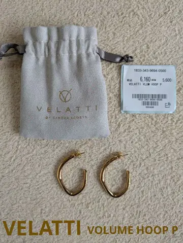 VELATTI 볼륨 후프 귀걸이 골드