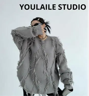 Youlaile studio / Fringe Design Knit 그레이