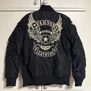 VANSON 플라이트 자켓 블랙