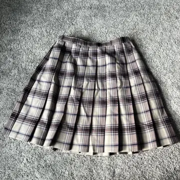 체크 무늬 미니 플리츠 스커트