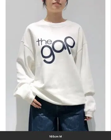 새상품 릴랙스 핏 GAP 로고 크루넥 스웨트 셔츠