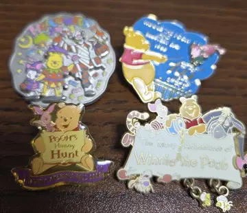 곰돌이 푸 핀 배지 4개 세트