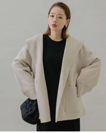 어반 리서치 서니 라벨 울 리버 후드 미디 코트 택 포함