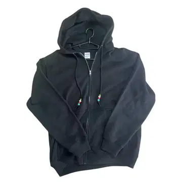 [ 아메카지 ] 블랙 L 풀 집업 후드티 빈티지 무지 후드티