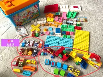 호빵맨 빵 공장과 미끄럼틀 집 블록 바구니 덤 포함