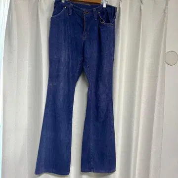 Wrangler 다크 블루 부츠컷 데님 구제 의류