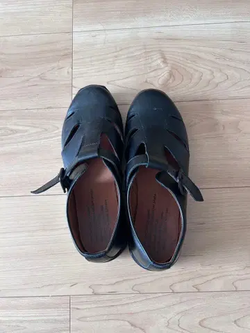 이탈리아군 밀리터리 샌들 39 천연 가죽 블랙 Tactical model