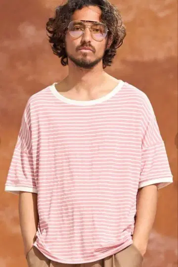 Jih Nunc 루즈넥 보더 티셔츠