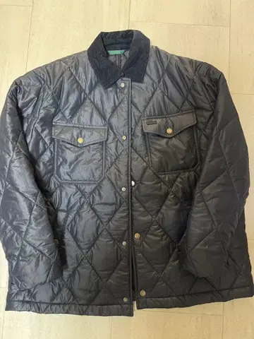 [ 2025 신상! 미사용 ] Lacoste ( M ) 블랙 퀼팅 자켓