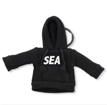 윈드앤씨 SEA 미니 후디드 키링 블랙