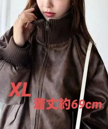 즉시 구매 OK! JAVA 리브 터틀 페이크 가죽 자켓