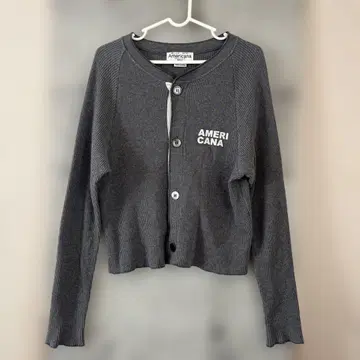 새상품급 Americana 서멀 가디건 와플 그레이