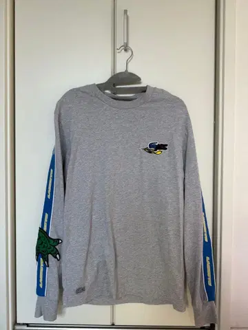 LACOSTE 그레이 긴팔 티셔츠 US S