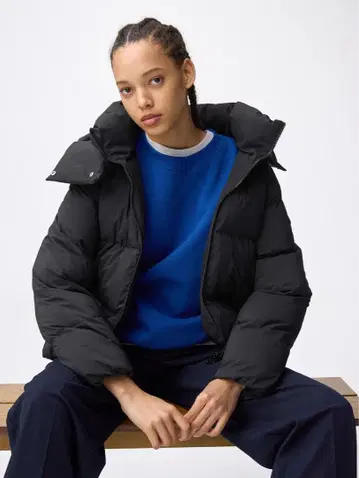 GU 웜 패딩 블루종 블랙 XL 새상품 미사용 다운