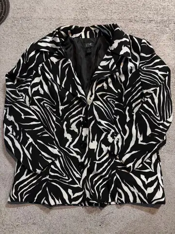 Zebra print tailored jacket y2k