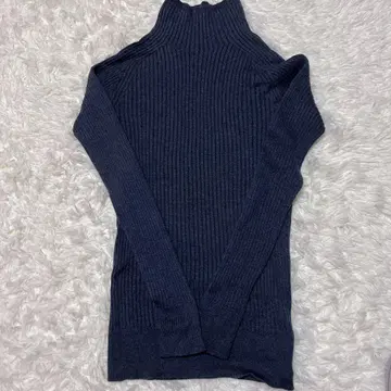 팔라스 팰리스 니트 nume 면 니트 터틀넥 네이비